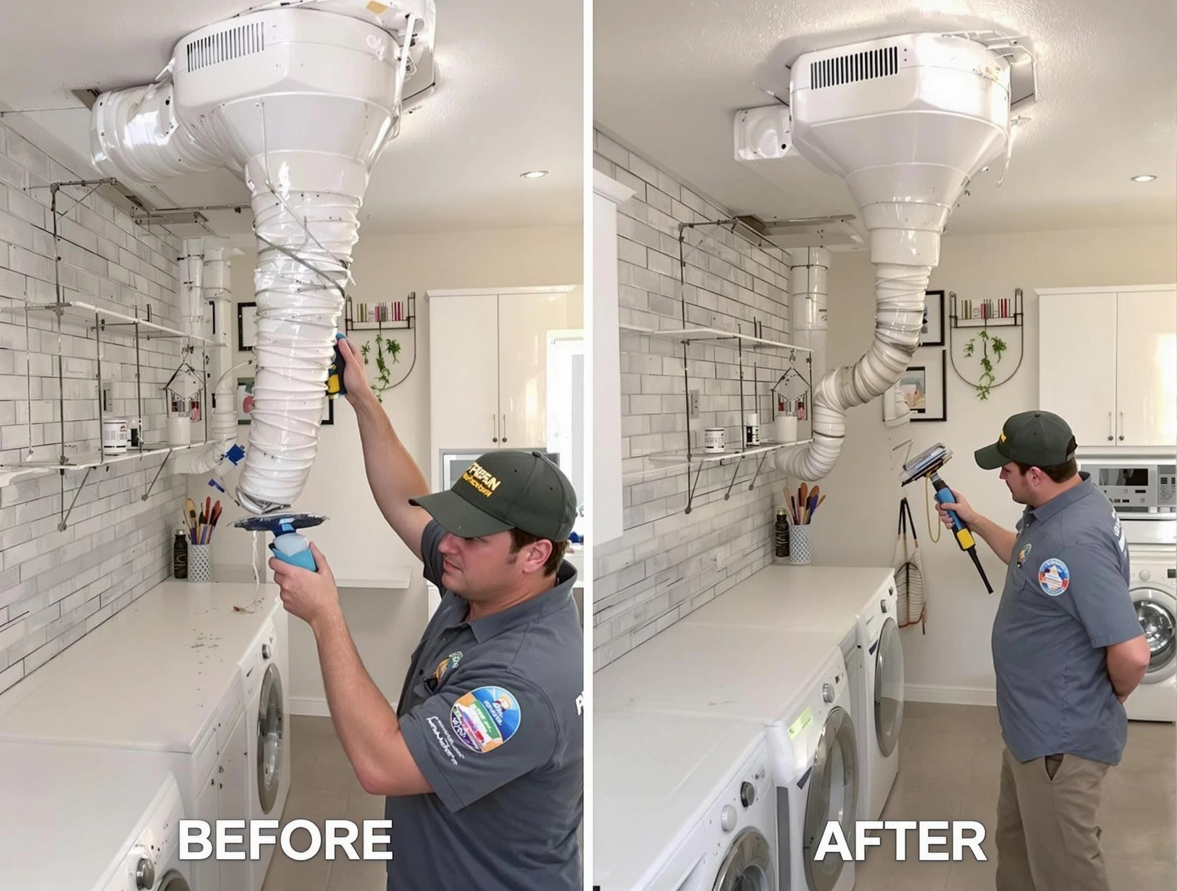 Professional dryer exhaust vent cleaning by Centerville Dryer Vent Cleaning in Centerville