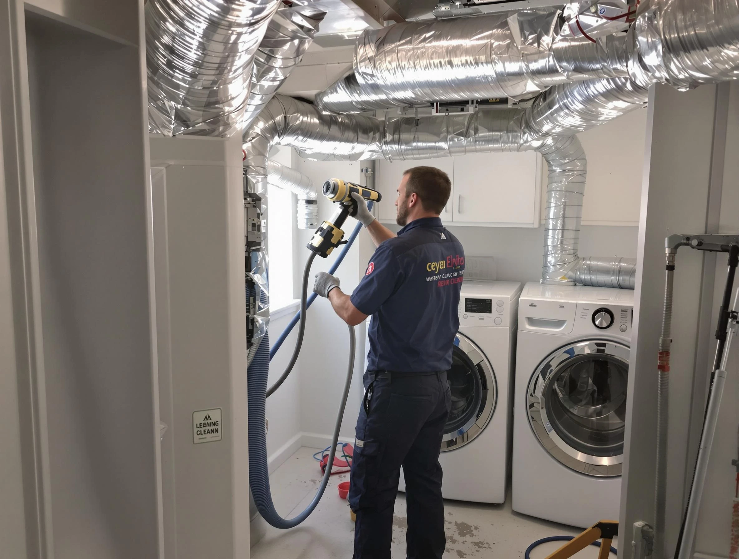 Centerville Dryer Vent Cleaning specialist using advanced equipment for thorough duct cleaning in Centerville